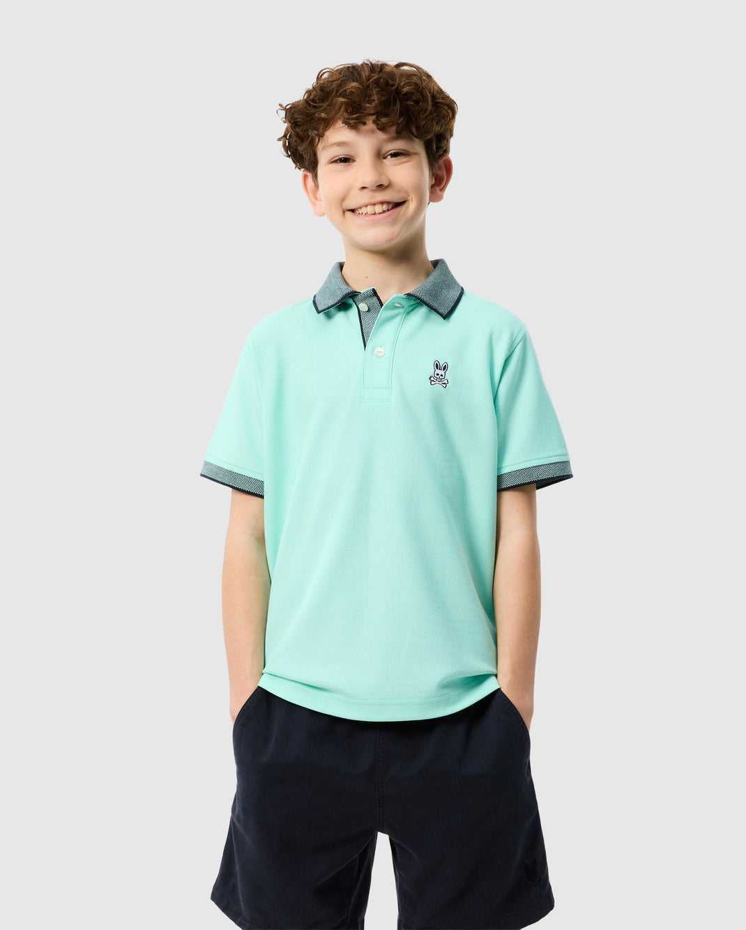 Polos Psycho Bunny Southport Pique Polo Shirt Beach Glass Enfant | GKC-94690524